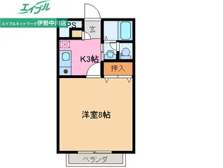 ベルリード嬉野【2階】の間取り