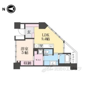 シャリマー西大路【7階】の間取り