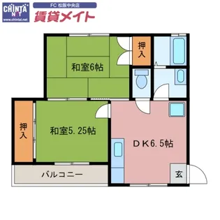 コーポなかご【2階】の間取り