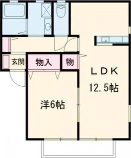 ハピネスF【1階】の間取り