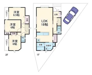 埼玉県さいたま市中央区八王子4【一戸建】の間取り