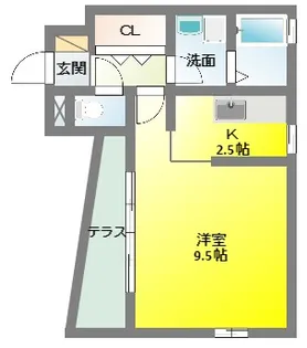 ローズコートJ【1階】の間取り
