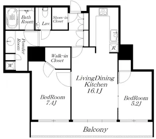 東京ツインパークス【21階】の間取り