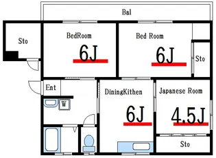 ヴィレットコート【3階】の間取り