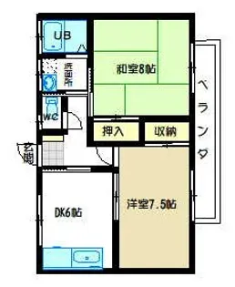 サンライズ・ヴィレッヂII【2階】の間取り