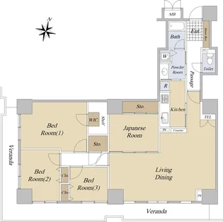 アルーサ北与野ポルテ29【23階】の間取り