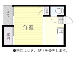 1Rの間取り画像