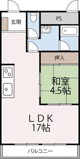 山科ハイツ【2階】の間取り