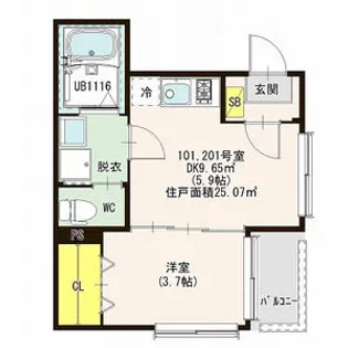 宮城県仙台市太白区大野田2【アパート】の間取り