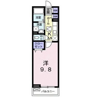 広島県福山市新涯町1【アパート】の間取り