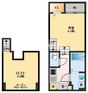 MODERN PALAZZO UZUMACHI【2階】の間取り