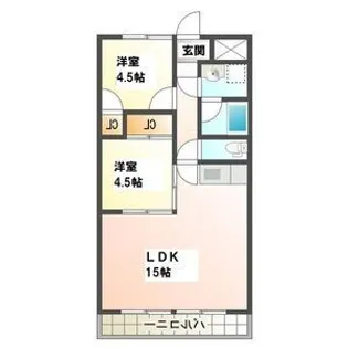 リパルティーレ津新町【4階】の間取り