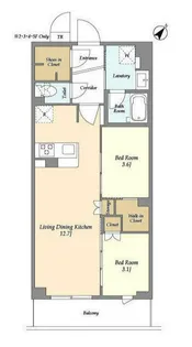 東京都大田区鵜の木3【マンション】の間取り