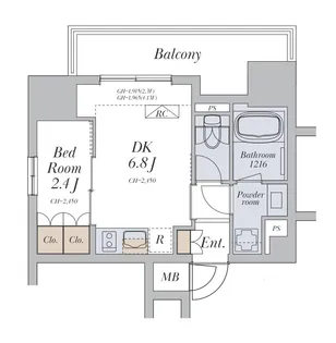 Alivis十条【2階】の間取り