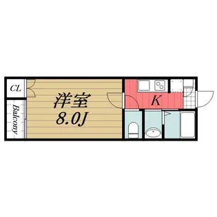 千葉県千葉市中央区松ケ丘町【アパート】の間取り