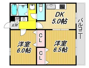 ラ・ピース栗山【1階】の間取り