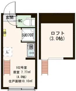 東京都中野区新井1【アパート】の間取り