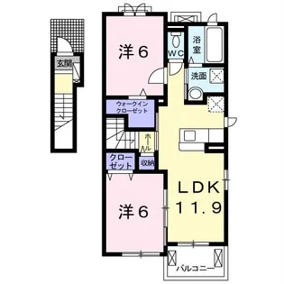 宮崎県都城市鷹尾1【アパート】の間取り