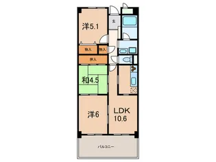 ボナール岡本【3階】の間取り