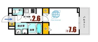 エスポワール鶴江C【1階】の間取り