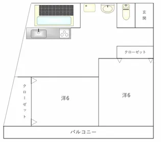 第1梅香園ビル【7階】の間取り