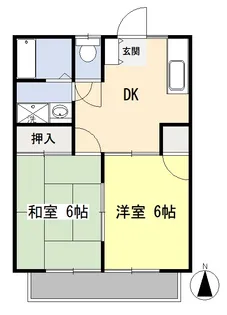 埼玉県所沢市小手指南3【アパート】の間取り