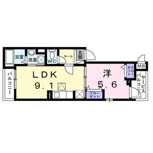 プチジャルダン【1階】の間取り