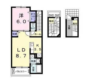 ヴィラ・マウントワン上東 B【3階】の間取り