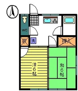 福島県郡山市富久山町久保田字我妻【アパート】の間取り