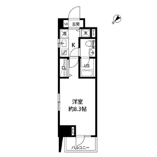 1Kの間取り画像