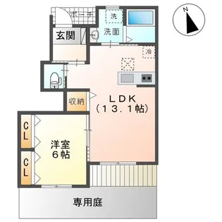 千葉県長生郡長生村北水口【アパート】の間取り