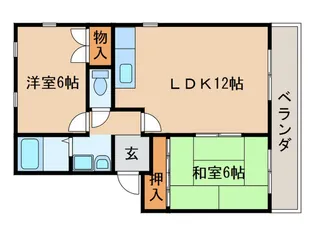 テラス高野II【1階】の間取り