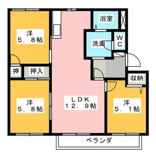 カーサ滝ノ水【2階】の間取り