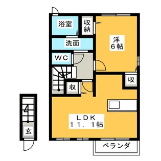 グレイスフルA【1階】の間取り