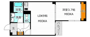 wiz Abeno【4階】の間取り