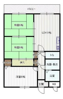 ネストクレール【2階】の間取り