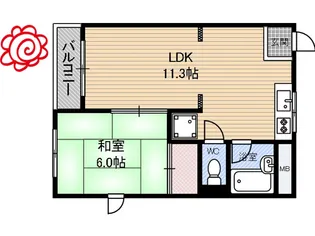 エヌハイム【2階】の間取り