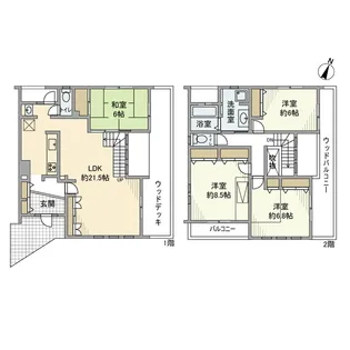 東京都町田市本町田【一戸建】の間取り