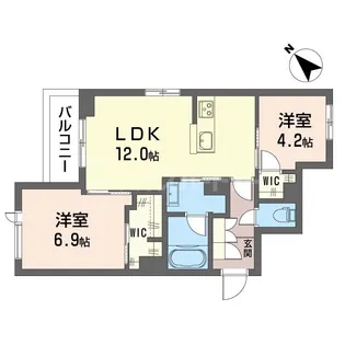 セルディーナ西千葉【2階】の間取り