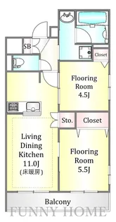 東京都品川区小山4【マンション】の間取り