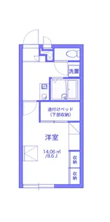 レオパレスグリーンクローバー【2階】の間取り