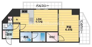 ダイナシティ北浜【9階】の間取り