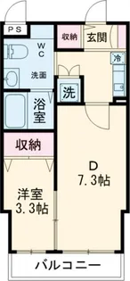 ゴールドライフマンション宇都宮【4階】の間取り