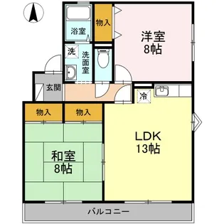 コートヴィレッジ若沼A【1階】の間取り