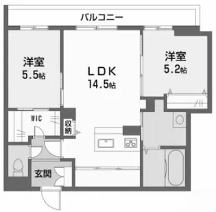 シャーメゾン・アエロポール【2階】の間取り