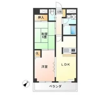 優泰佳ガーデンコート【4階】の間取り