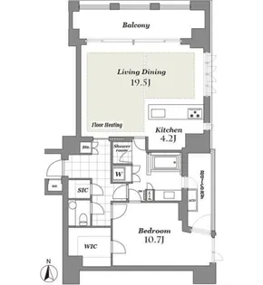 THE CONOE 三田綱町【5階】の間取り