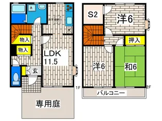 神奈川県横須賀市津久井1【一戸建】の間取り
