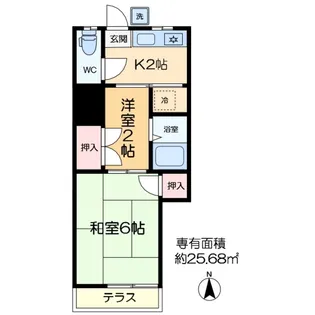 坂田荘【1階】の間取り