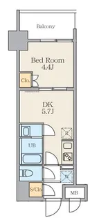 Alivis五反野【2階】の間取り
